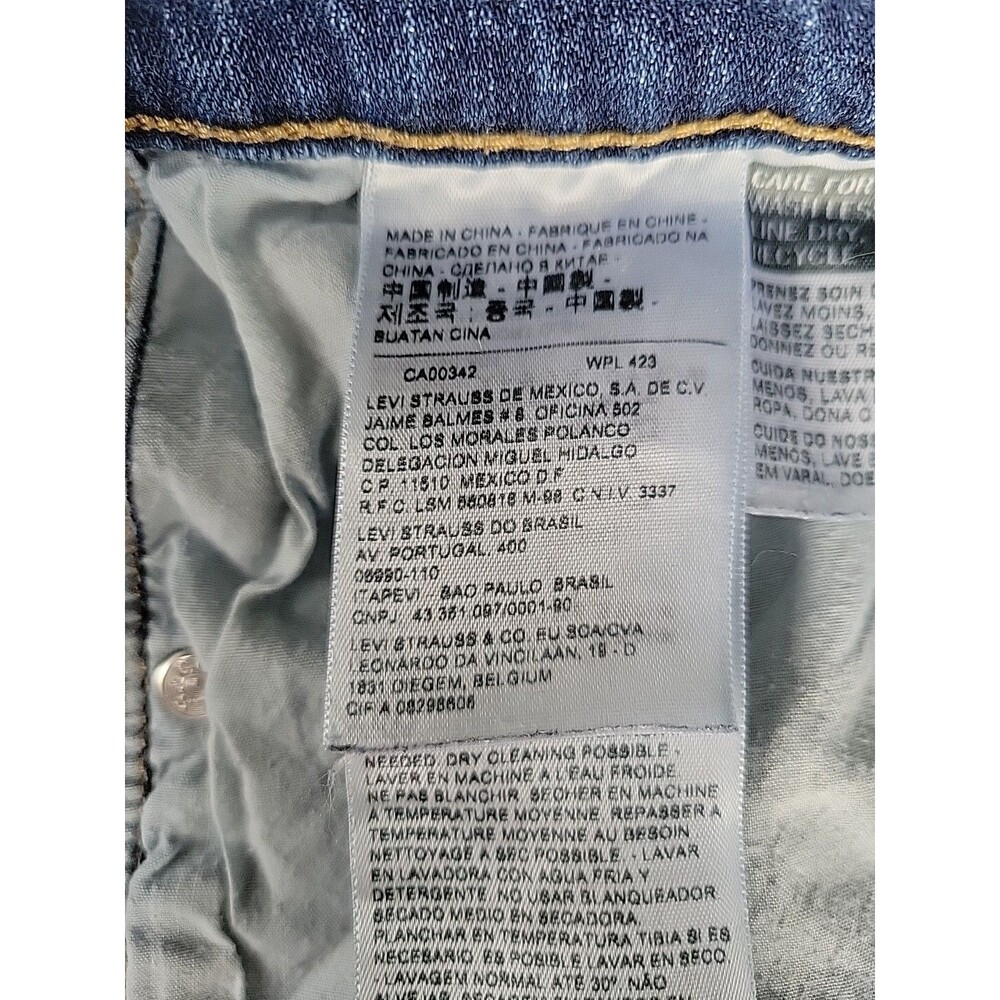 Levi Women's 515 Bootcut Stretch Dark Wash Mid Rise Denim Jeans | Sz 14 (32x32) - Picture 5 of 14